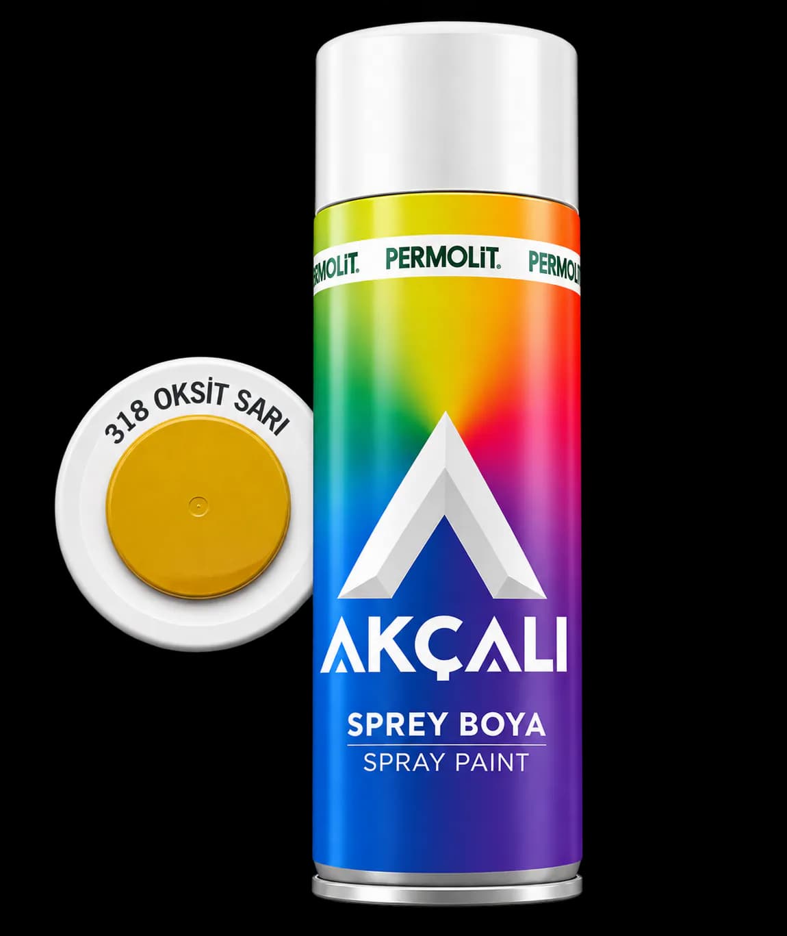 Akçalı Sprey Boya Oksit Sarı Kullanışlı Sprey Boya  400 ml - 1